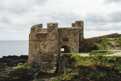 Old ruin building against cloudy sky