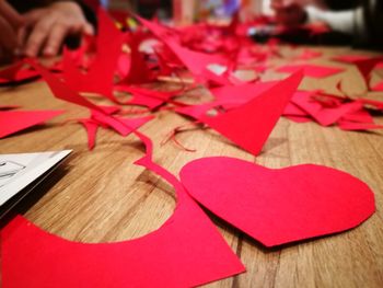 Close-up of christmas decoration on table