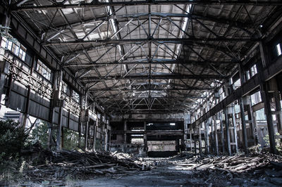Interior of abandoned building