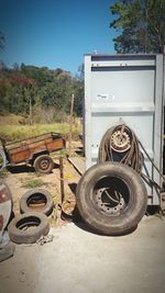 Abandoned vintage car
