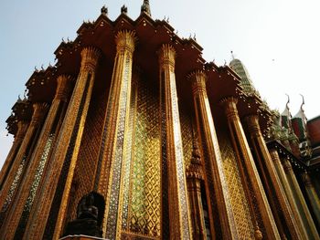 Low angle view of temple against sky