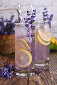 Close-up of drink on table