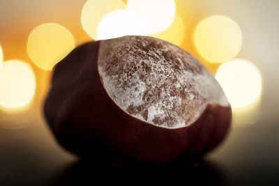 Close-up of illuminated drink