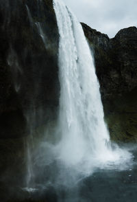 Scenic view of waterfall