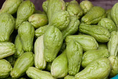 Full frame shot of green vegetables for sale in market