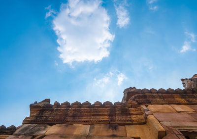 Low angle view of castle against sky