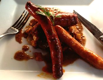 Close-up of served food