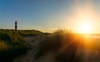 Lighthouse list-ost on the island sylt, germany