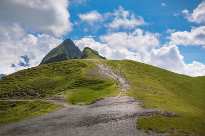 Scenic view of mountain against sky