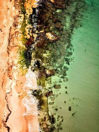 High angle view of beach
