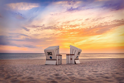 Beach chairs on the island sylt