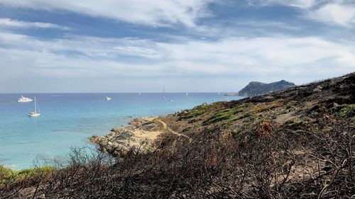 Scenic view of sea against sky