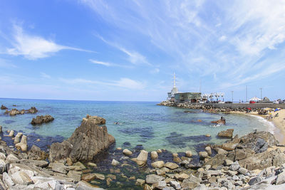 Panoramic view of sea against sky