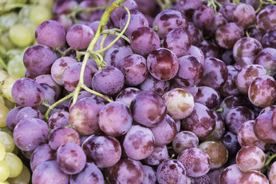 Full frame shot of grapes at market