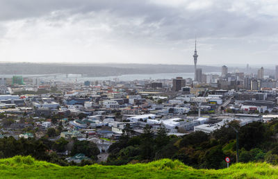 Sky tower and city of auckland