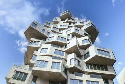 Netherlands, north holland, amsterdam, low angle view of modern apartment building