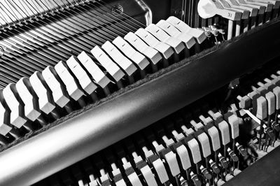 Close-up of piano keys