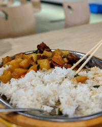 Close-up of food in plate