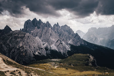 Panoramic view of mountains against sky