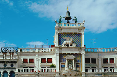 Low angle view of statue of building