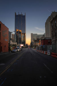 View of city street