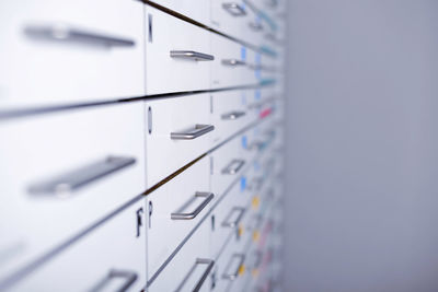 Close-up of drawers