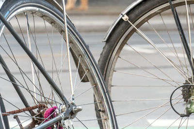 Spokes on bicycles wheels