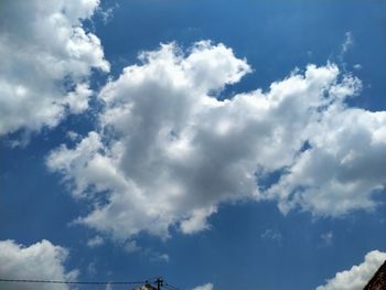 Low angle view of clouds in sky