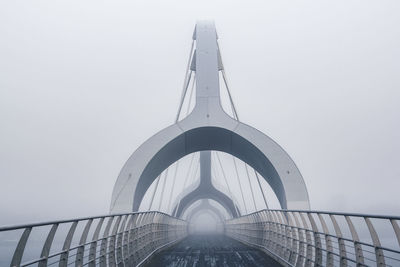 Low angle view of bridge against clear sky