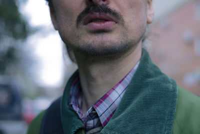 Close-up portrait of young man outdoors