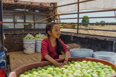 High angle view of vegetables for sale