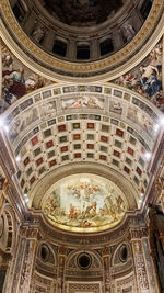 Low angle view of ornate ceiling