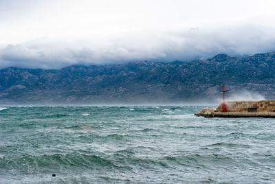 Scenic view of sea against sky