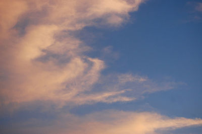 Low angle view of clouds in sky