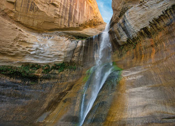 Scenic view of waterfall