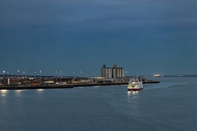 Port of southampton at night