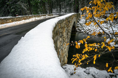 Scenic view of frozen river during winter