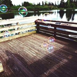 Close-up of bubbles in water