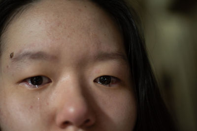 Close-up portrait of cute girl