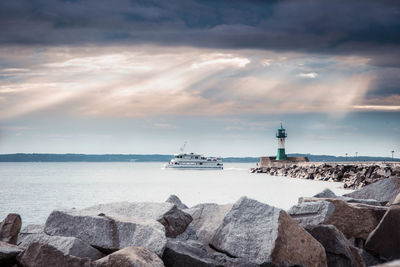 Lighthouse on shore