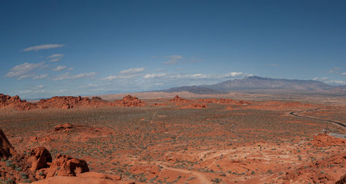 Scenic view of desert against sky