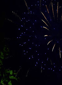 Low angle view of sky at night