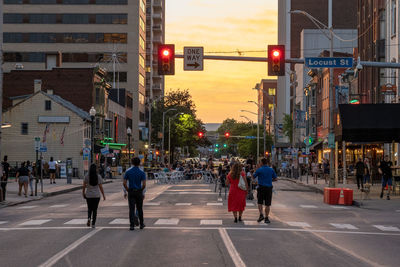 People on city street