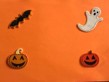 Close-up of art on wall