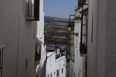 View of residential buildings in city