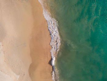 High angle view of beach