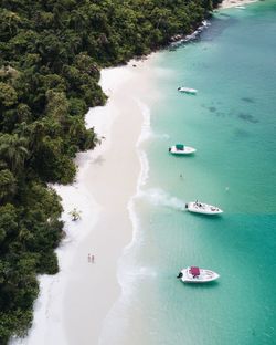 High angle view of beach