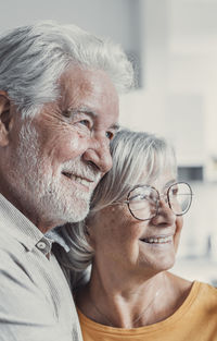 Close-up of young man looking away