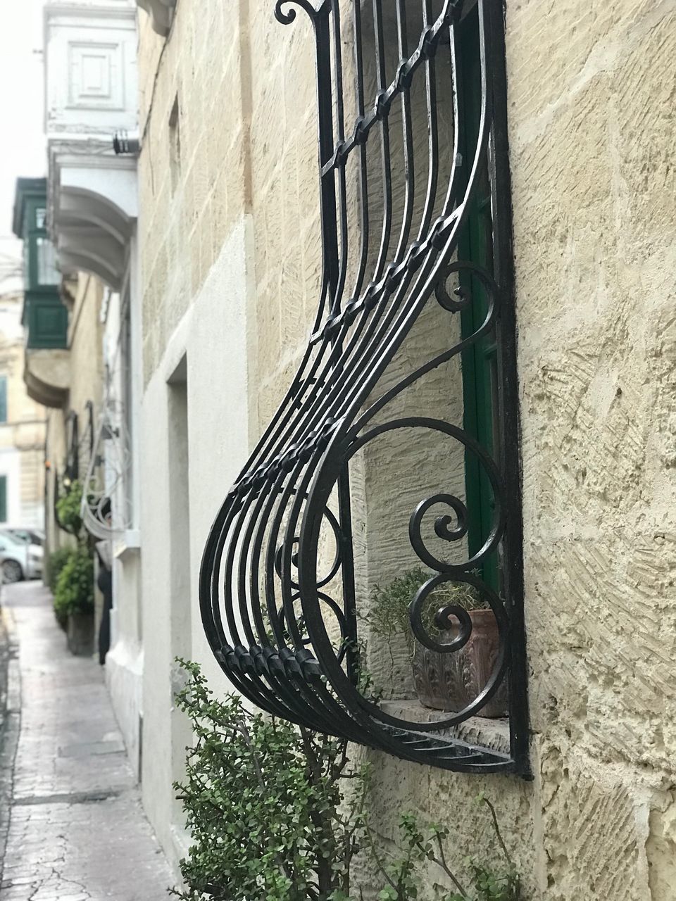 METAL RAILING ON BUILDING