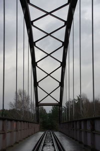 Railroad tracks against sky